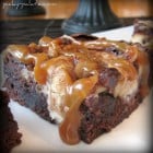 Roasted Apples N’ Cream Caramel Topped Brownies