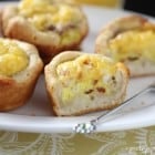 Double Cheese and Bacon Egg Biscuits