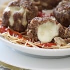 Mozzarella Stuffed Homemade Meatballs