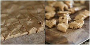 slicing peanut butter