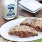 Giant Hershey Kiss Stuffed Chocolate Chip Cookies