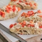 Chicken Gorgonzola Bruschetta Garlic Toast
