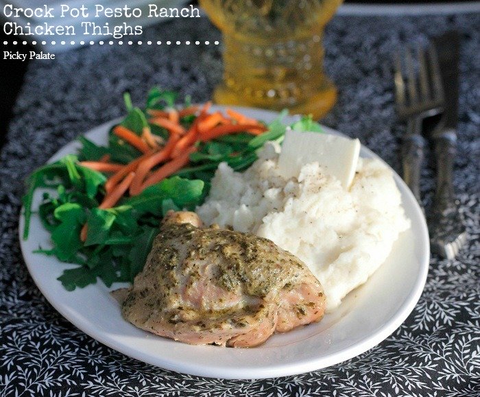 Crock Pot Pesto Ranch Chicken Thighs 1 text