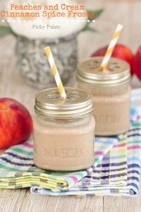 Peaches and Cream Cinnamon Spice Frosty