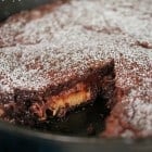 Peanut Butter Snickers Brownie Skillet