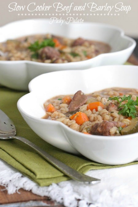 Slow Cooker Beef and Barley Soup