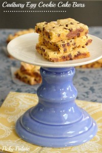 Cadbury Egg Cookie Cake Bars by PIcky Palate www.picky-palate.com
