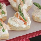 Feta and Chive Chicken Asparagus Puff Tarts
