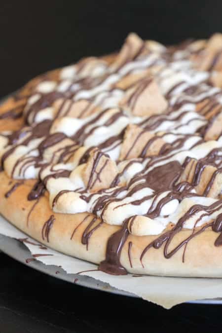 Peanut Butter S'mores Dessert Pizza - Picky Palate