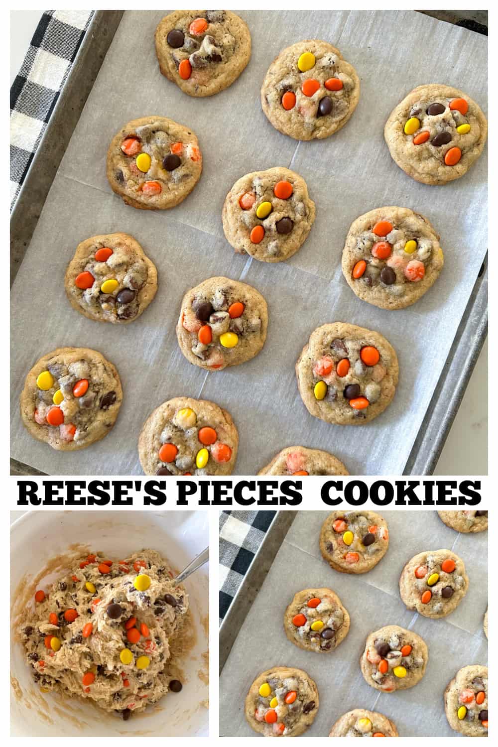 Photo Collage of Reese's Pieces Cookies