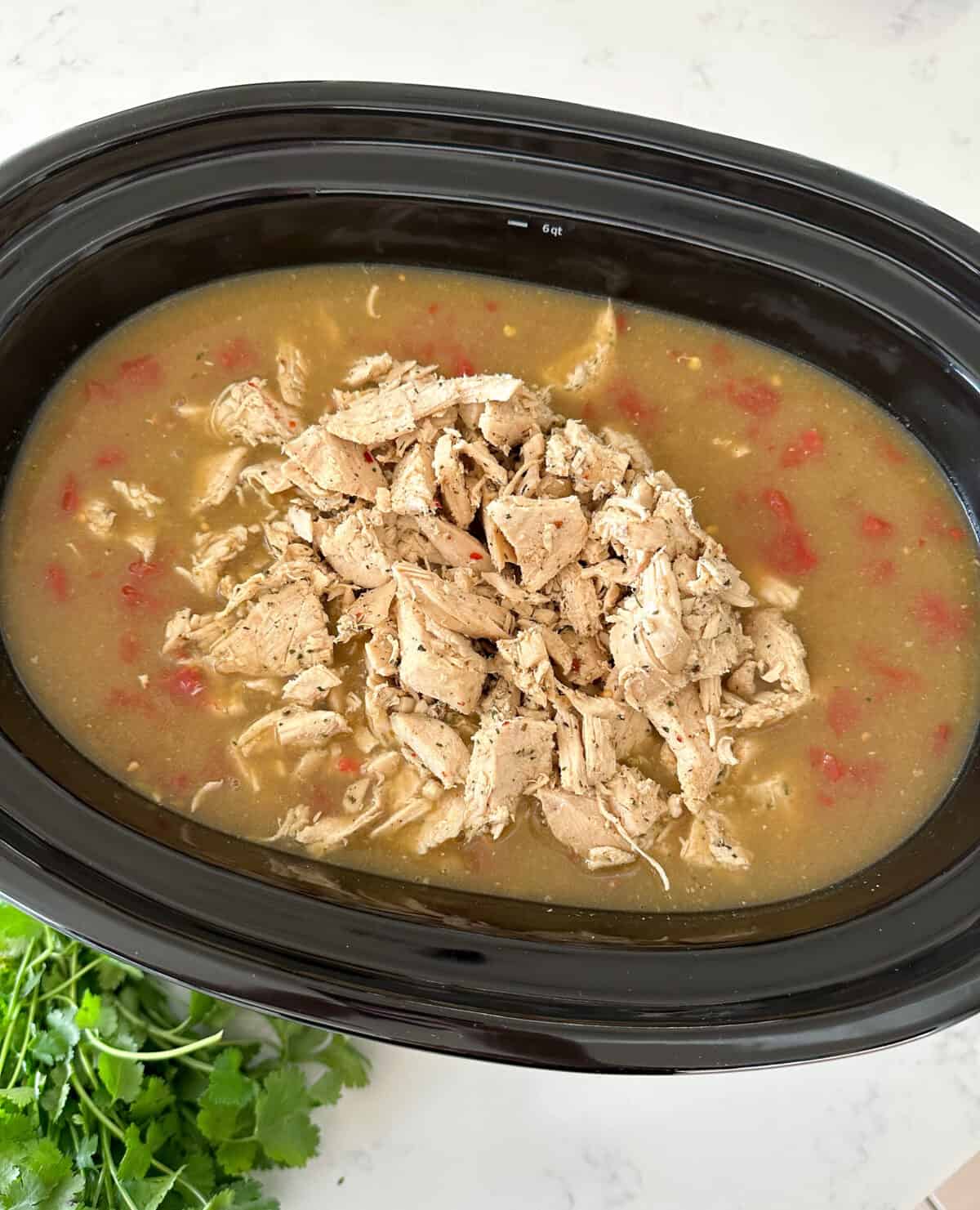 chicken enchilada soup in crock pot