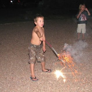 Using Sparklers on the 4th of July