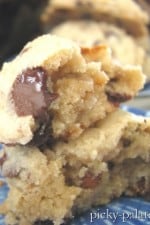 A Chocolate Cinnamon Chipper Cookie on a plate.