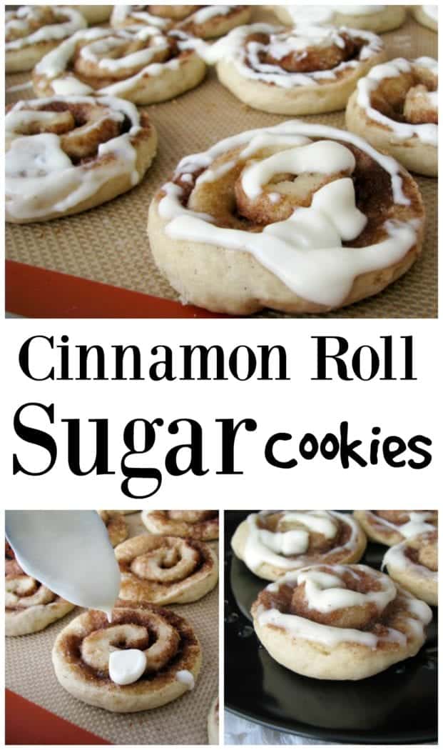 baked Cinnamon Roll Sugar Cookies