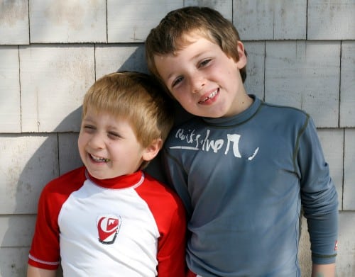 Portrait of My Smiling Sons on Balboa Beach