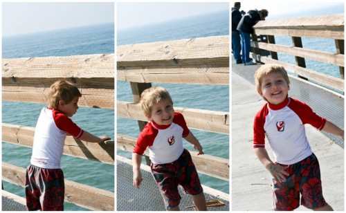 My Son Enjoying the View and Laughing on the Balboa Pier