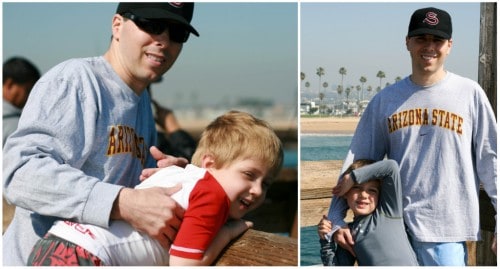 My Husband and Suns on Balboa Pier