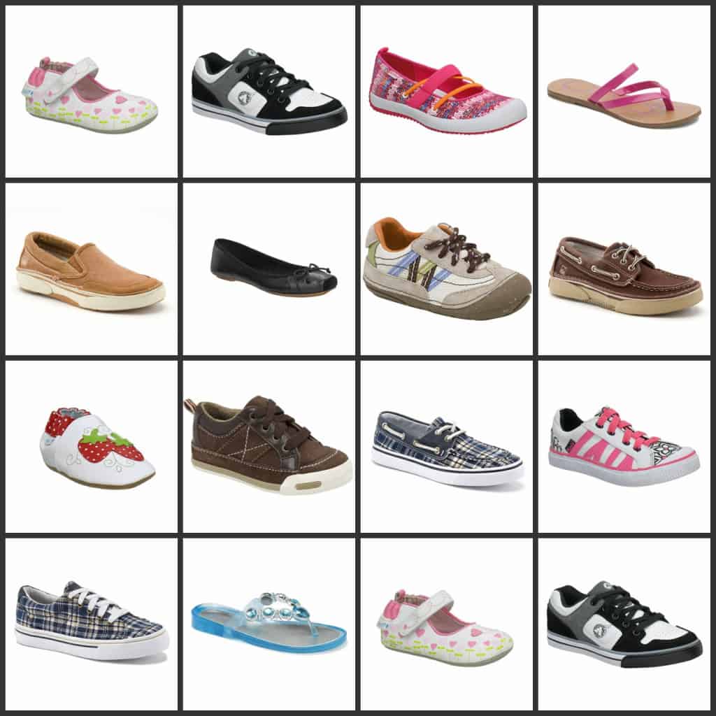 Collage of Stride Rite kids shoes