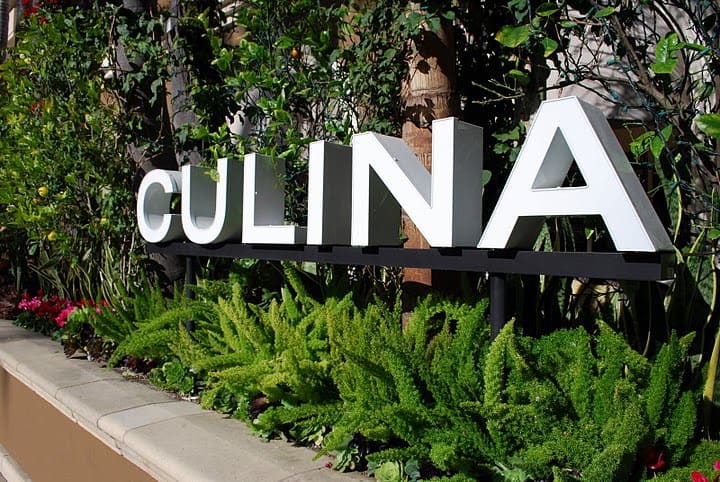 The Big White Culina Restaurant Sign