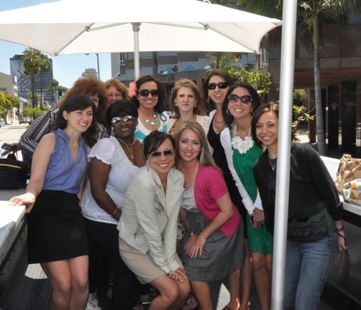 A Group Photo in the World Fare Bus Restaurant