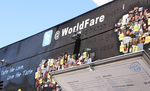 The Menu and Wall Art on the World Fare Food Truck