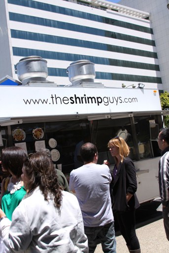 The Line of Customers in Front of The Shrimp Guys Food Truck