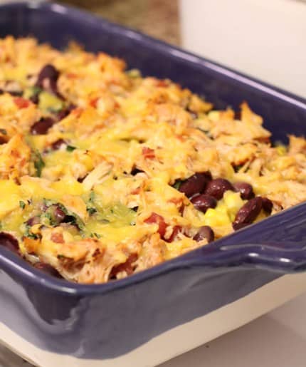 Layered Mexican Chicken Rice Bake | Picky Palate