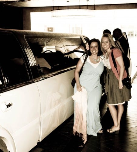 Mandy and I Posing Beside Our Limo