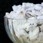 A bowl of White Chocolate PB&J Muddy Mix