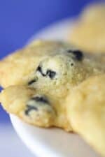 Honeyed Banana Berry Cake Cookies on a plate