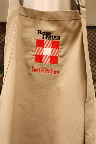 A Close-Up Shot of a Better Homes and Gardens' Test Kitchen Apron