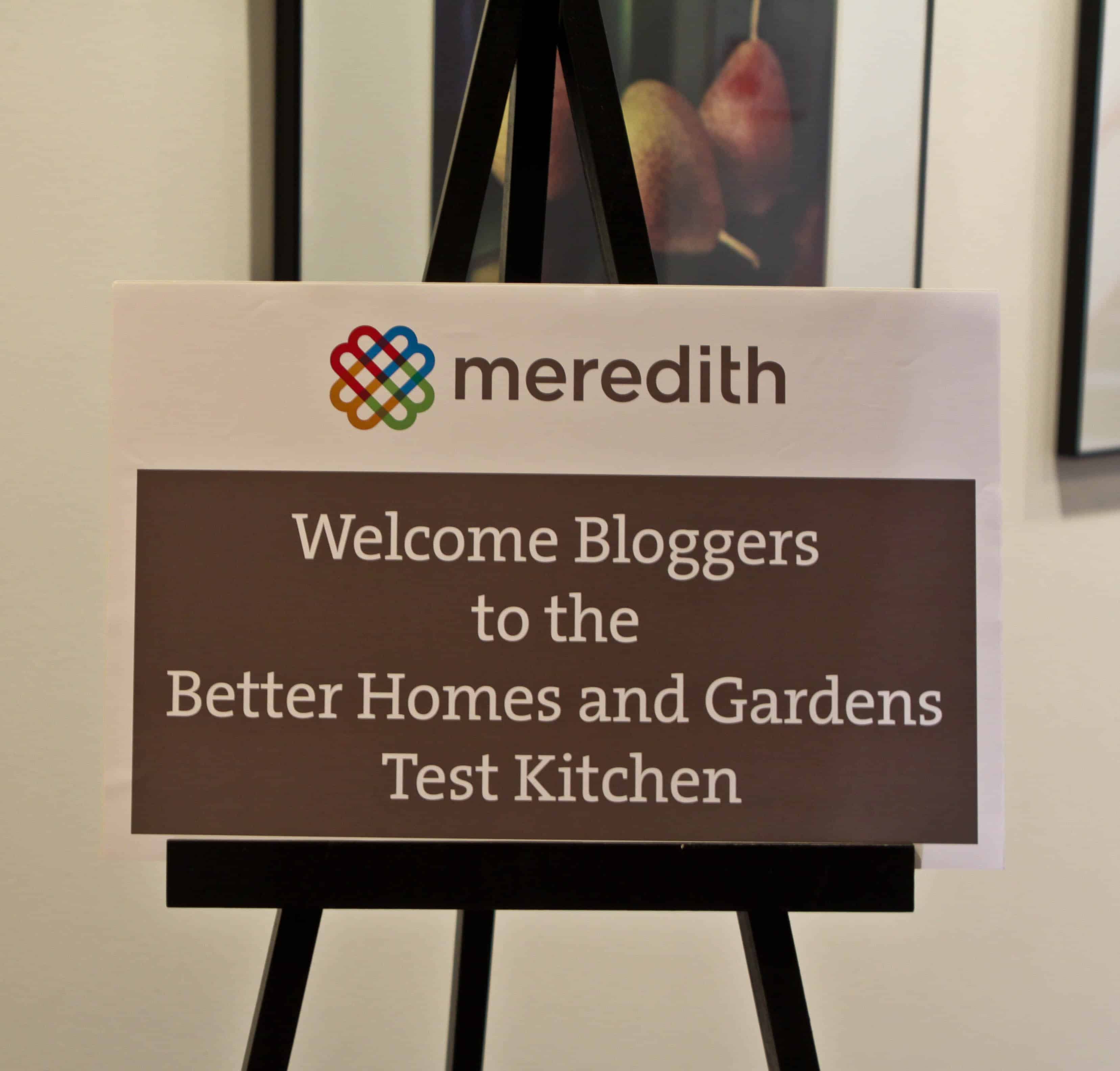 The Welcome Sign at One of Better Homes and Gardens' Test Kitchens