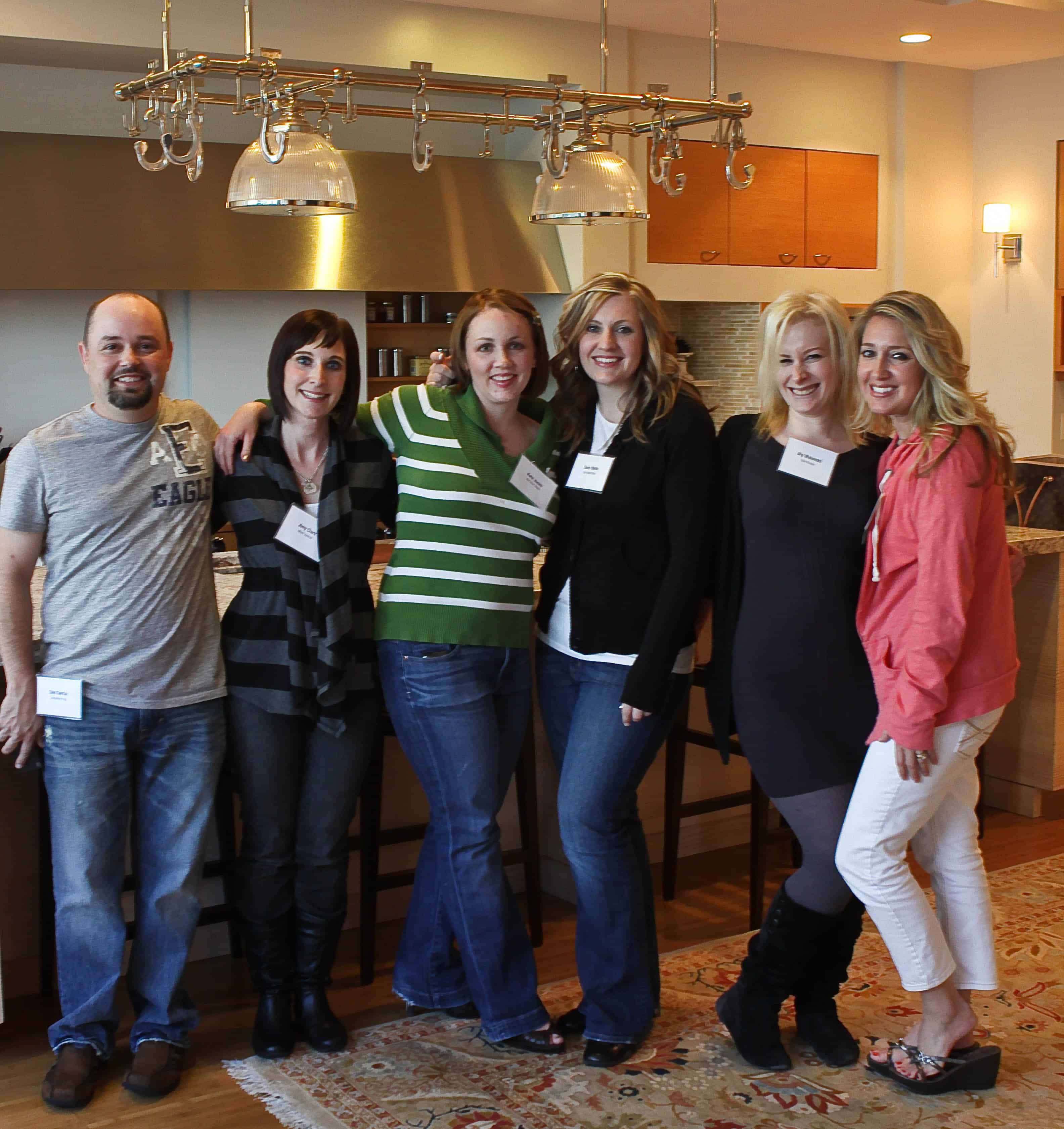 Six Food Bloggers Posing in One of the Better Homes and Gardens Test Kitchens