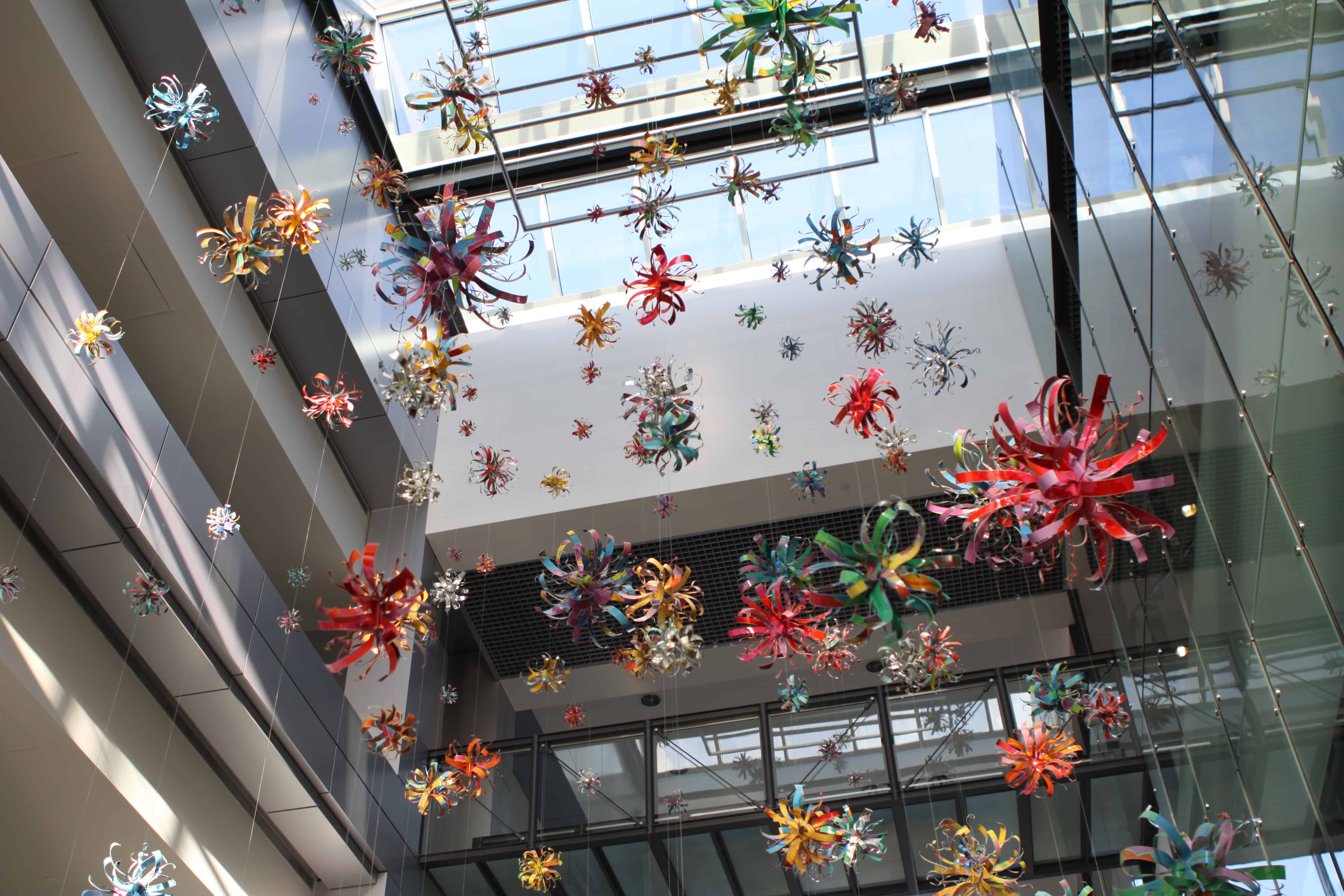 Colorful Hanging Decorations on the First Floor of the BHG Building