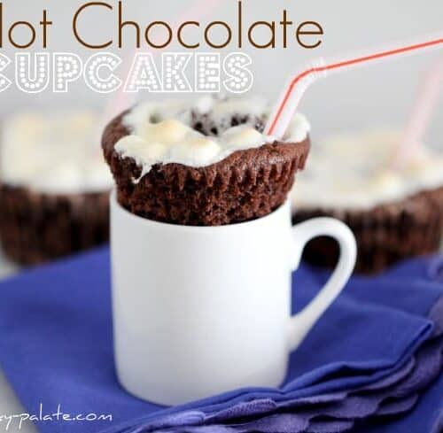 Mint Kissed Hot Chocolate Cupcakes | Picky Palate
