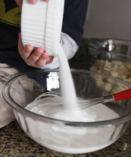 Image of Adding Sugar to the Bowl