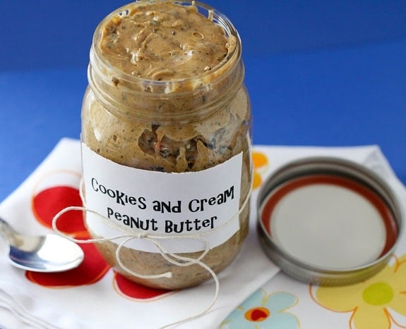 A Jar Full of Cookies and Cream Peanut Butter