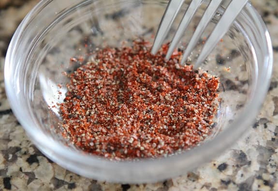 Stirred Spices in a Small Bowl