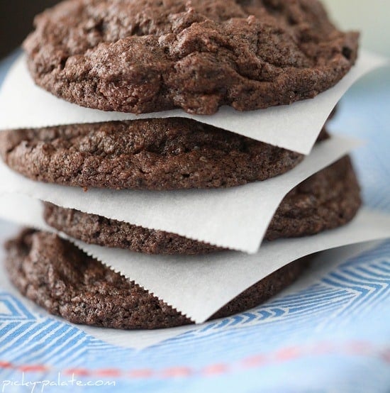 A Stack of Bakery Style Cookies and Cream Cookies