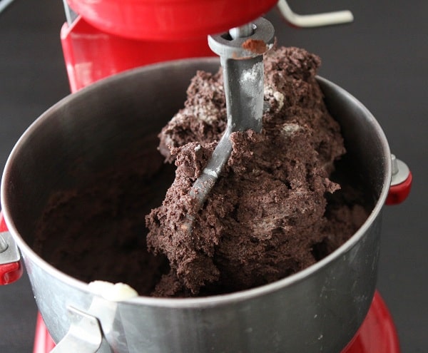 Mixing the Batter For Oreo Chocolate Chip Cookies