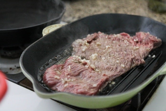 Beef Grilling on a Pan