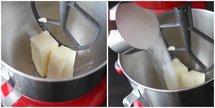 Creaming the Butter and Sugar in a Mixing Bowl