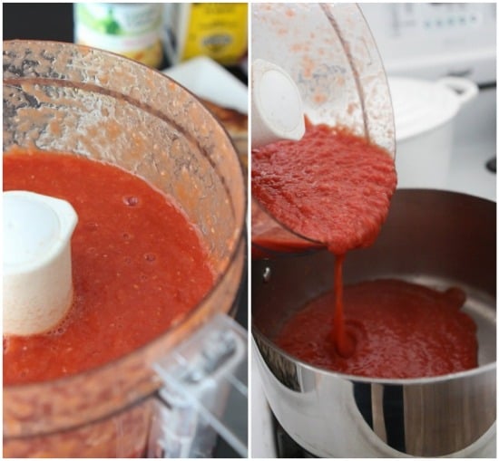 Pureed Tomato for The Best Tomato Soup