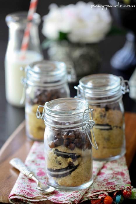 Image of Oreo Stuffed Cookie Jars & a Glass of Milk