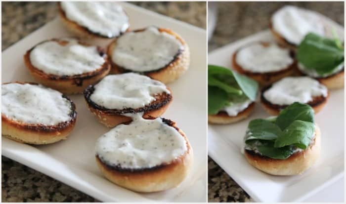 Image of Adding Ranch & Lettuce to Bacon and Ranch Cajun Baby Cheeseburgers