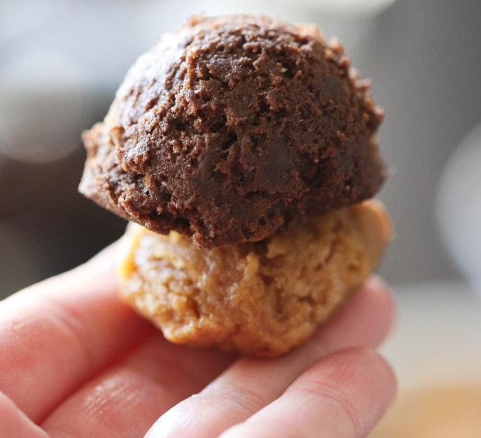Image of Chocolate Fudge Cookie Dough & Peanut Butter Cookies Dough