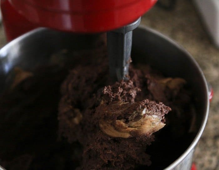 Image of Mixing Peanut Butter into Cookie Dough