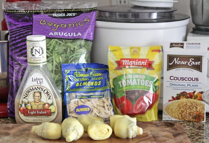 Image of Ingredients for Almond Artichoke Summer Couscous