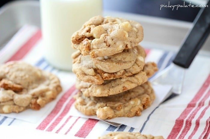 Image of Biscoff Crunch White Chocolate Chip Cookies