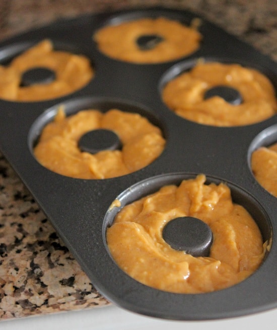 Baked Pumpkin Ice Cream Glazed Donuts